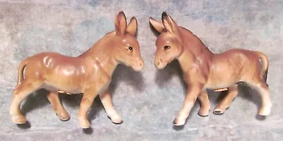 Realistic Victoria Ceramics Brown Donkey Burro Salt Pepper Shaker Set S&p Japan • $9.99