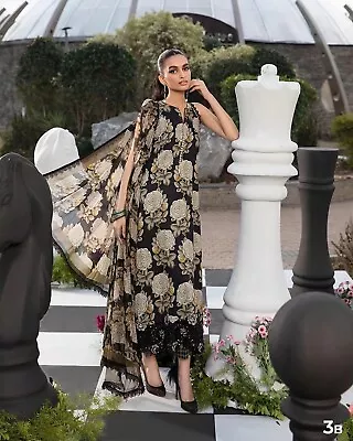 *MARIA B* SUMMER MPRINTS  UNSTITCHED SUIT With CHIFFON DUPATTA • £40