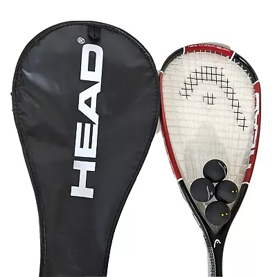 HEAD Nano Ti 110 Squash Racquet With Cover & 4 Tecnifibre 2 Yellow Dot Balls • $110.64