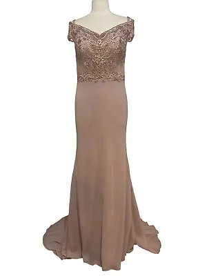 Montage Collection By Mon Cheri Sz 12 Long Formal Beaded /Stone Dress • $135