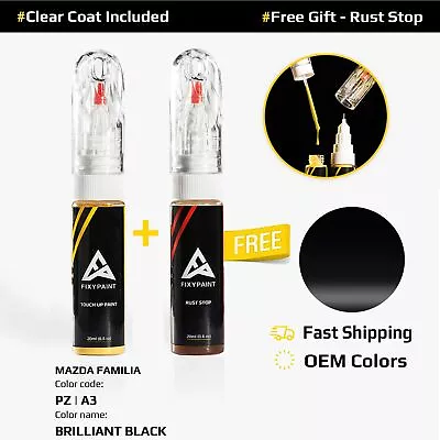 Car Touch Up Paint For MAZDA FAMILIA Code: PZ | A3 BRILLIANT BLACK • $23.81