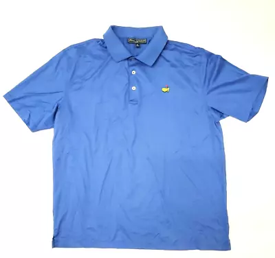 The Masters Collection Golf  Blue Polo Shirt Men Size XL Pima Cotton • $22.50