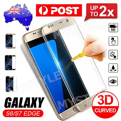 2XFor Samsung Galaxy S6 S7 Edge Screen Protector Full Coverage 9H Tempered Glass • $7.95