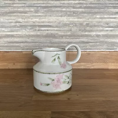 VINTAGE 1970s MIDWINTER STONEHENGE MILK JUG Pink Carnation Ceramic 400ml • £8.50