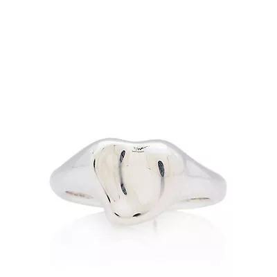 Tiffany & Co. Elsa Peretti Sterling Silver Full Heart Ring - Size 6 1/2 • $250