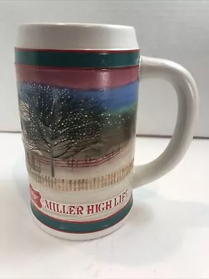 Vintage Miller High Life Collector Series Holiday Christmas Beer Mug Stein • $10