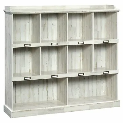 Sauder Barrister Lane 10 Cubby Bookcase In White Plank • $232.08