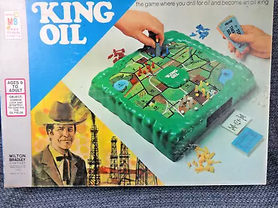 Vintage Rare 1974 King Oil Complete Milton Bradley Usa Strategy Board Game • £73.25
