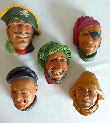 Vintage Bossons England Chalkware 6” Heads (lot Of 5) Pre-owned • $150