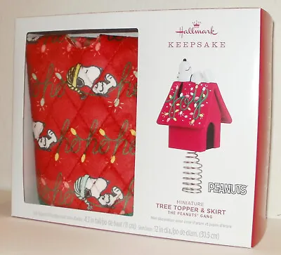 2023 Hallmark Keepsake Snoopy Mini Tree Topper And Skirt Peanuts Collection • $34.98