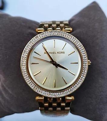 New Michael Kors Darci Mk3191 Gold Plated Quartz Women Watch No Box Or Paper • $95.59