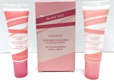 Mary Kay Lip Balm Set Sweet Berry & Tropical Guava New In Box  202029 • $11.95