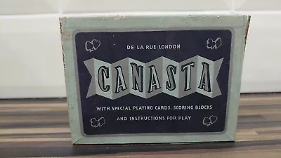 Retro Vintage Old Game Special Playing Cards Canasta De La Rule LONDON • £0.99