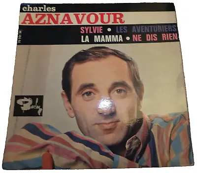 CHARLES AZNAVOUR Sylvie 7  Vinyl Single Record EP France 1963 Chanson Ye Ye Pop • £2.25