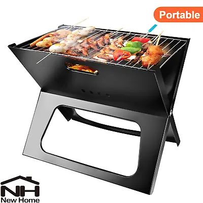 BBQ Barbecue Charcoal Grill Stove Camping Garden Outdoor Foldable Portable Size • $37.68