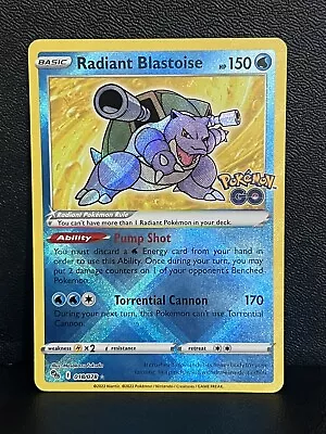 Pokemon Go - Radiant Blastoise - 018/078 - Radiant Holo Rare - M/NM • $12