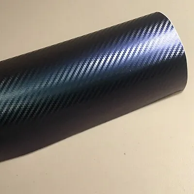 12  X 60  Carbon Fiber Blue Car Vinyl Wrap Auto Sticker Decal Film For Vehicle • $9.25