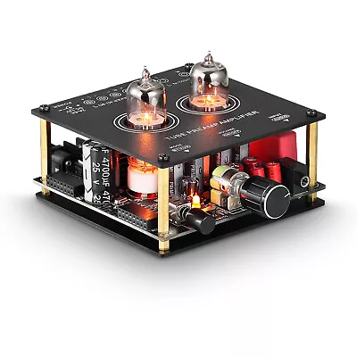 Mini Bluetooth 5.0 Valve Tube Amplifier Stereo Receiver HiFi Audio Preamp 35W×2 • £77.99