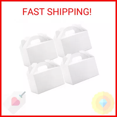 Moretoes 48 Pack White Treat Boxes Gable Boxes Party Favor Boxes Paper Gift Boxe • $23.52