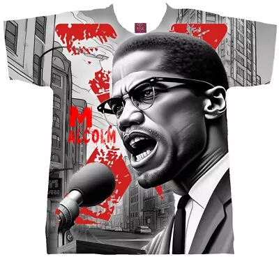 Malcolm X Speaking T-shirt 2024. Black History T-shirt Black Pride Tees • $24.99