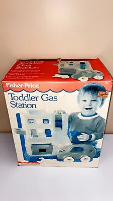 1991 Fisher Price Toddler Gas Station Vintage Toy W/ Gas Station Car And More! • $27.32