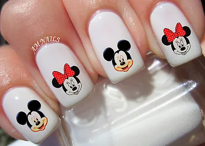 Mickey And Minnie Mouse Nail Art Stickers Transfers Decals Set Of 46 - A1217 • $4.50