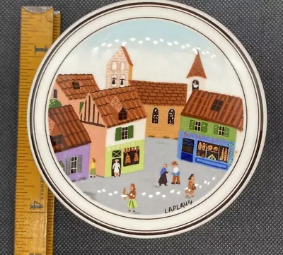 VTG 4  Villeroy & Boch Porcelain Design Naif City Town Candy Dish Trinket Box • $14.99