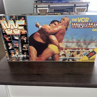 The VCR Wrestlemania Game WWF Akklaim Hulk Hogan Wrestling- 1988 Rare Complete • $19.99