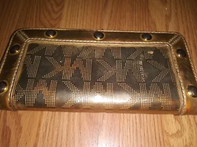 Michael Kors MK Signature Gold Zip Around Full Size Wallet • $19.99