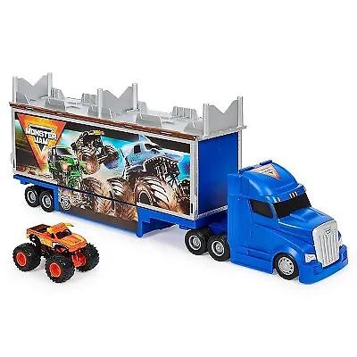 Monster Jam Official 2-in-1 Transforming Hauler Playset With Exclusive 1:64 • $16.99