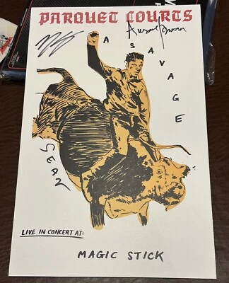 $50 • Buy Parquet Courts Signed Concert Poster Detroit Michigan - Dry Mounted