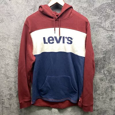 Levis Jacket Men XXL Colorblock Pocket Drawstring Hoodie Hooded Pullover • $12