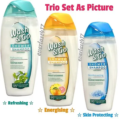 TRIO Wash & Go Shower Shampoo 250ml (Energizing Skin Protecting + Refreshing) • £13.90