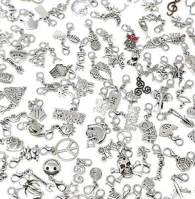 Tibetan Silver Clip On Charms For Bracelets - Zips - Phones - Stitch Markers • £1.75