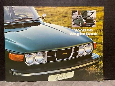 Original New Car Dealership Brochure Vintage 1975 Saab 99 Wagonback Models • $12