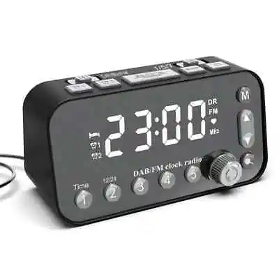 Class Portable DAB/FM Dual Alarm Clock Radio With 2 USB Port For Charging DAB-A1 • £29.99