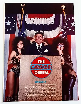 Madam X & Ronald Reagan~orig 1985 Poster~full Page Creem Dreem Magazine Pinup • $15.99