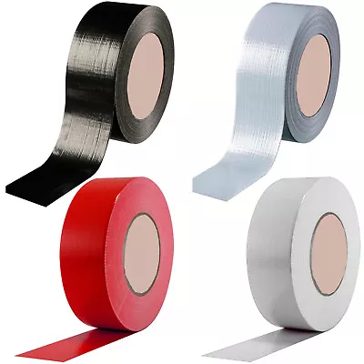 DUCT GAFFER HEAVY DUTY WATERPROOF CLOTH TAPE 50mm X 50m SILVER BLACK WHITE RED • £76.95