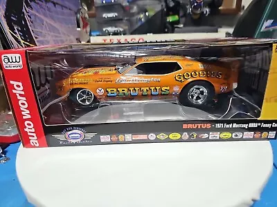 Auto World 1169 1/18 Scale Brutus 1971 Ford Mustang NHRA Funny Car Diecast • $115.95