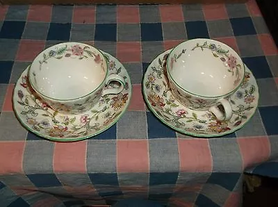 Minton Haddon Hall  2 Cup And Saucers  Great Condition • $39.99