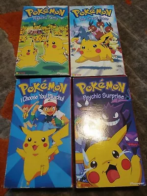 (4) Lot Pokémon VHS-Pikachu Party Psychic Surprise Great Race  I Choose You • $24.99