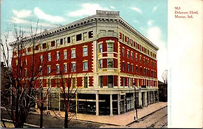 Postcard Delaware Hotel In Muncie Indiana~1451 • $8