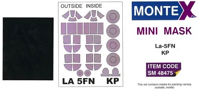 Montex 1/48 LAVOCHKIN La-5FN CANOPY PAINT MASK KP Models • $4.99