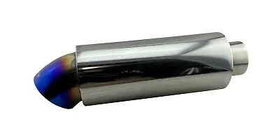 3  Inlet 4  Outlet Stainless Steel Universal Down Turn Burnt Tip Muffler Exhaust • $79.95