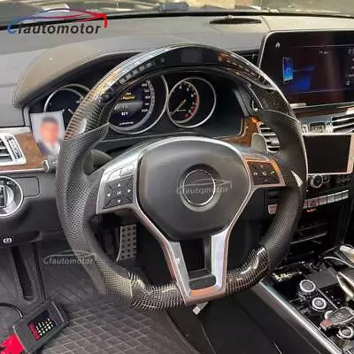 Real Carbon Fiber LED Sport Steering Wheel For Mercedes Benz W176 W204 W212 • $799