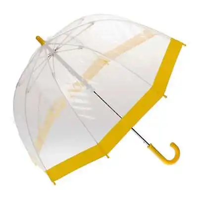 $29.95 • Buy Clifton Childrens Kids PVC Birdcage Yellow Border Rain Wedding Umbrella
