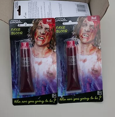 6 X Amscan Fake Blood 28ml Tube Halloween Fancy Dress Horror Vampire Zombie • £6.99
