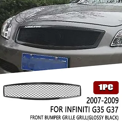 Front Bumper Grille Mesh Kit For Infiniti G G35 G37 2006-2009 Sedan Gloss Black • $70.59