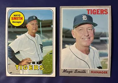 1969-70 TOPPS MAYO SMITH (2) #’s 40 313 TIGERS MANAGER *FREE SHIPPING* • $1.99