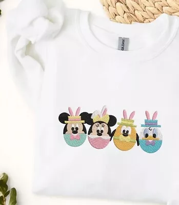 Easter Mickey & Friends Custom Embroidered Sweatshirt/Hoodie Or Kids T-Shirts • £20.27